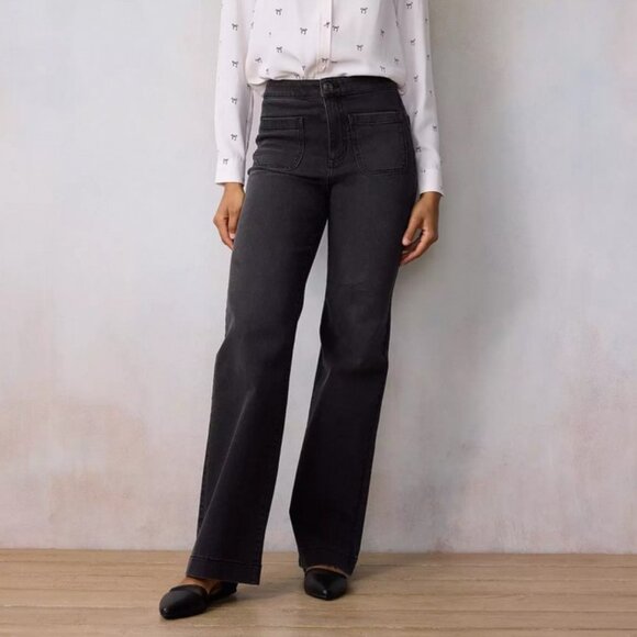 Lauren Conrad Super High Rise Wide Leg Jeans 10 Tall - Picture 1 of 15